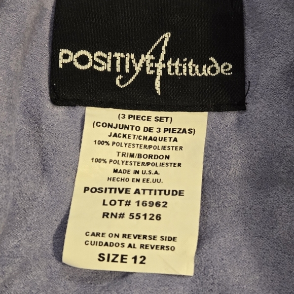 Positive Attitude Juniors Vintage Blazer Tank Top Set Size 12 - Picture 10 of 16